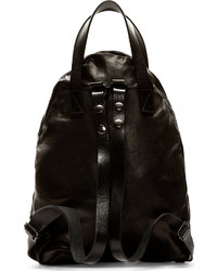 Marsèll Black Leather Zaino Backpack