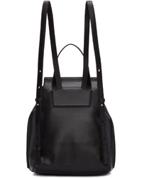 Marc Jacobs Black Leather Zip Backpack