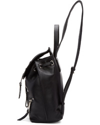 Marc Jacobs Black Leather Zip Backpack