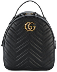Gucci Black Marmont Mattelass Backpack