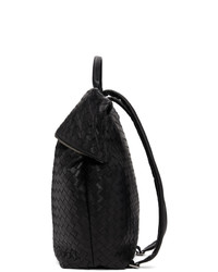 Bottega Veneta Black Nappa Intrecciato Medium Backpack