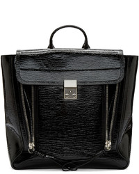 3.1 Phillip Lim Black Patent Leather Pashli Backpack