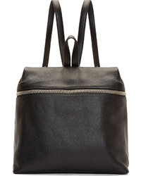 Kara Black Pebbled Leather Backpack