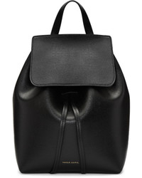 Mansur Gavriel Black Saffiano Mini Backpack