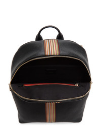 Paul Smith Black Signature Stripe Backpack