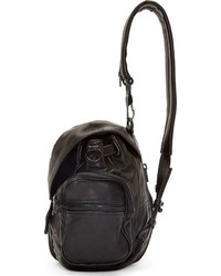 Alexander Wang Black Washed Leather Mini Marti Backpack