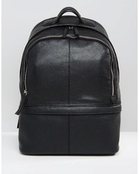 Asos Brand Leather Harvard Backpack