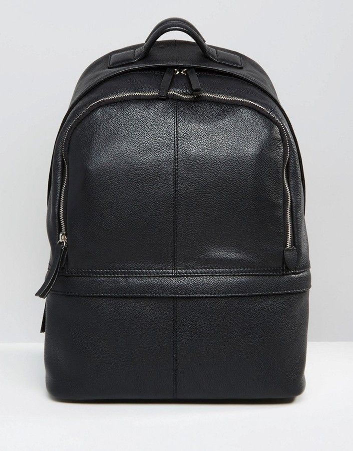 asos leather backpack