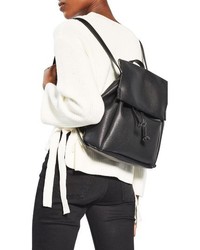 Topshop Brent Faux Leather Backpack Black