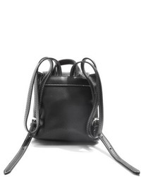 Topshop Bruno Super Mini Faux Leather Backpack Black