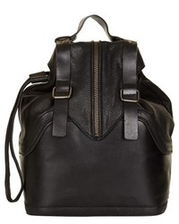 Topshop Buckled Leather Backpack