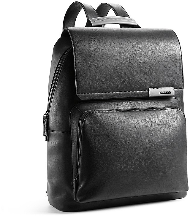 leather calvin klein backpack