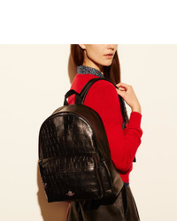 Coach Campus Backpack In Croc Embossed Leather