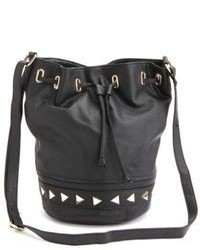 Charlotte Russe Studded Faux Leather Bucket Bag