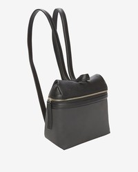 Kara Classic Pebbled Leather Backpack Black