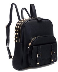 ChicNova Classic Pu Leather Backpack With Stud Embellisht