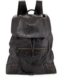 Balenciaga Classic Traveler Small Leather Backpack Black