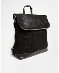 Asos Collection Leather Embossed Backpack