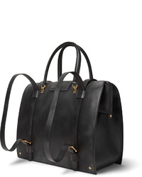 Thom Browne Convertible Burnished Leather Backpack