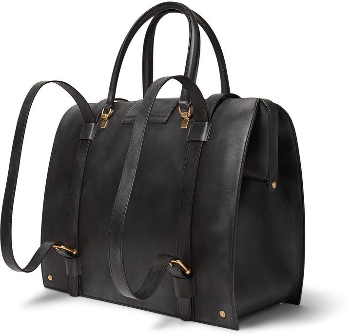 Thom Browne Convertible Burnished Leather Backpack, $7,200 | MR 