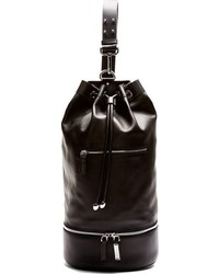 CNC Costume National Costume National Black Leather Cross Body Bucket Backpack
