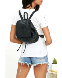 Billabong Crawford Black Vegan Leather Backpack