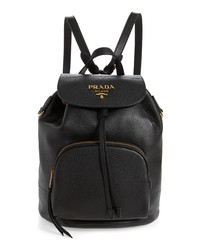 Prada Daino Leather Backpack