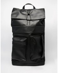 Dark Future Backpack With Straps In Faux Leather
