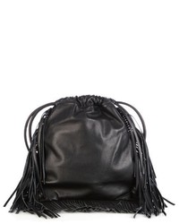 Sara Battaglia David Fringed Leather Backpack