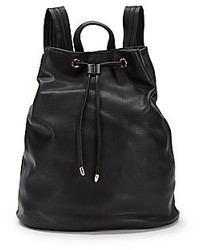 Deux Lux Cruz Perforated Faux Leather Backpack