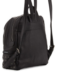 Neiman Marcus Distressed Grommet Trim Backpack Black