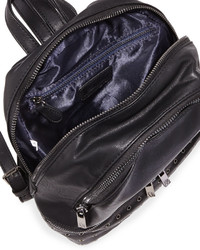 Neiman Marcus Distressed Grommet Trim Backpack Black