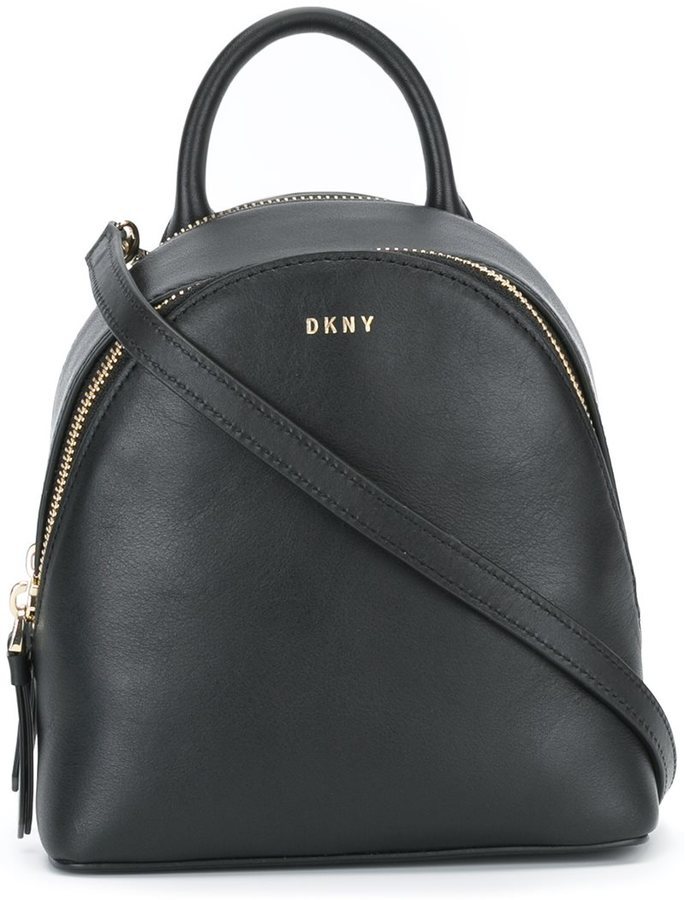 DKNY Leather Crossbody Lara Quilted Bag Mini Backpack Look Cordovan NWOT  Black