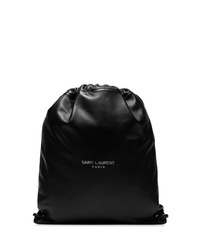 Saint Laurent Drawstring Leather Backpack