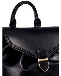 Alexander McQueen Drawstring Top Flap Leather Backpack