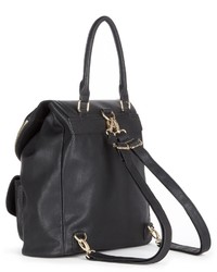Sole Society Emery Vegan Leather Backpack With Front Pockets