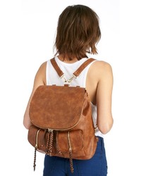 Sole Society Emery Vegan Leather Backpack With Front Pockets