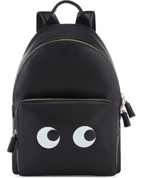 Anya Hindmarch Eyes Mini Leather Backpack Black