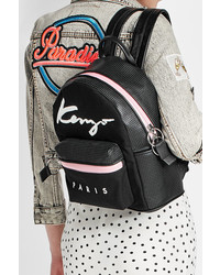 Kenzo Fabric Backpack With Perforated Leather