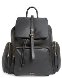 Topshop Faux Leather Backpack Grey