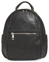 Faux Leather Backpack Grey