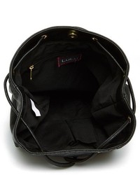 Lulu Faux Leather Bucket Backpack