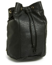 Lulu Faux Leather Bucket Backpack