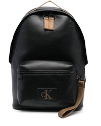 Calvin Klein Jeans Faux Leather Logo Patch Backpack