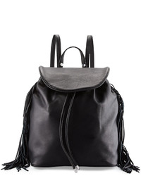 Sam Edelman Fifi Leather Fringe Backpack Black