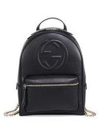 Gucci Gg Leather Chain Backpack