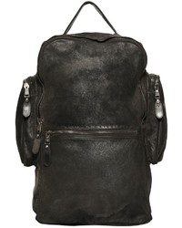 Giorgio Brato Waxed Reversed Leather Mega Backpack