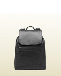 Gucci Black Leather Backpack