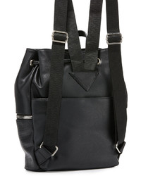 Neiman Marcus Honeycomb Bucket Backpack Black