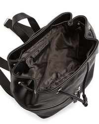 Neiman Marcus Honeycomb Bucket Backpack Black